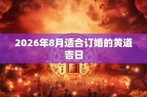 2026年8月适合订婚的黄道吉日