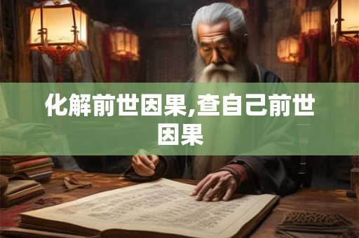 化解前世因果,查自己前世因果