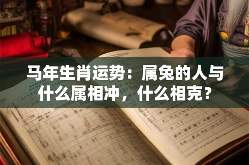 马年生肖运势:属兔的人与什么属相冲,什么相克? 马年生肖运势:属兔的人与什么属相冲,什么相克?