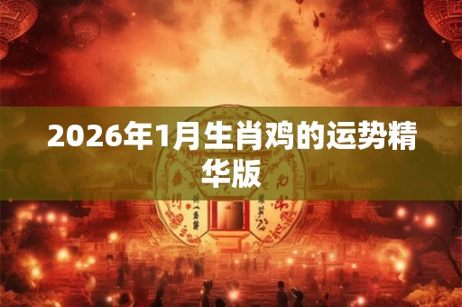 2026年1月生肖鸡的运势精华版
