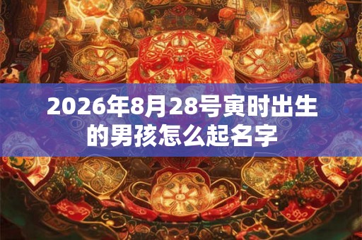 2026年8月28号寅时出生的男孩怎么起名字