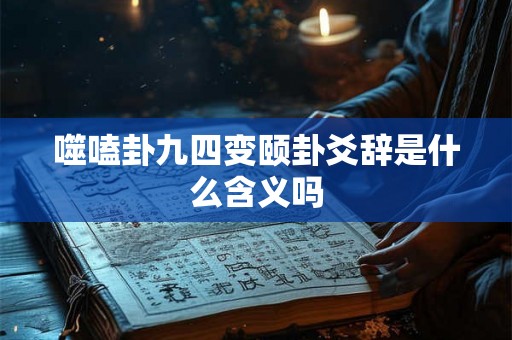 噬嗑卦九四变颐卦爻辞是什么含义吗
