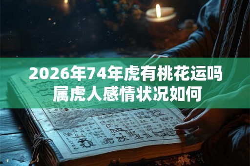 2026年74年虎有桃花运吗 属虎人感情状况如何 2026年74年虎有桃花运吗 属虎人感情状况如何
