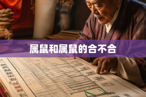 属鼠和属鼠的合不合