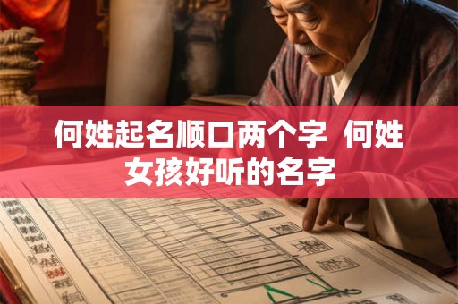 何姓起名顺口两个字  何姓女孩好听的名字