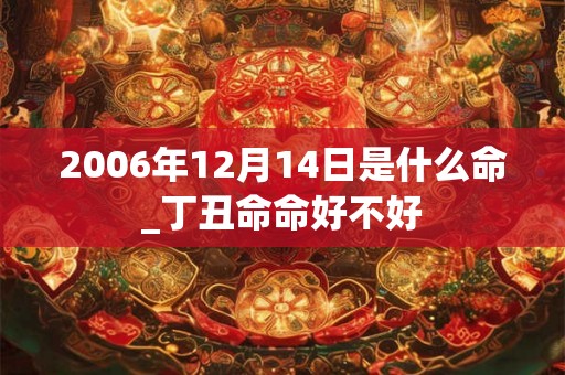 2006年12月14日是什么命_丁丑命命好不好