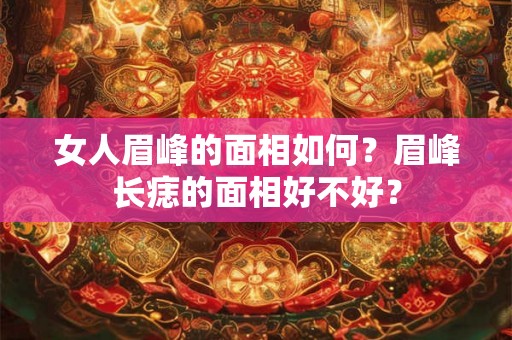 女人眉峰的面相如何？眉峰长痣的面相好不好？