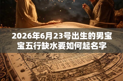 2026年6月23号出生的男宝宝五行缺水要如何起名字