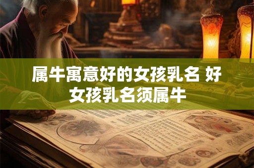 属牛寓意好的女孩乳名 好女孩乳名须属牛