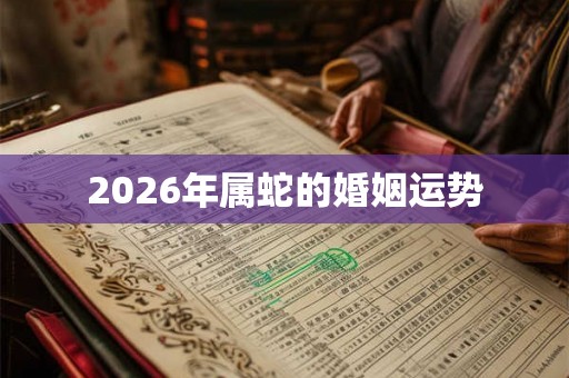 2026年属蛇的婚姻运势
