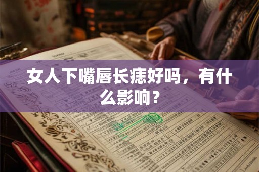 女人下嘴唇长痣好吗，有什么影响？