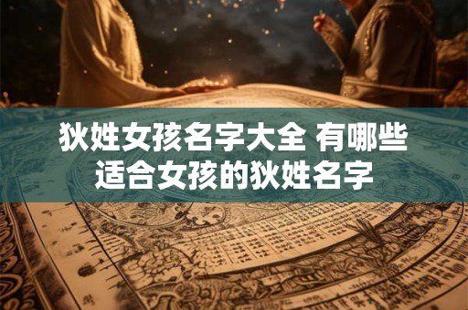狄姓女孩名字大全 有哪些适合女孩的狄姓名字