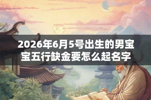 2026年6月5号出生的男宝宝五行缺金要怎么起名字