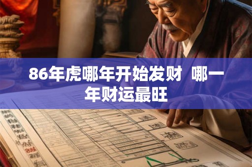 86年虎哪年开始发财  哪一年财运最旺