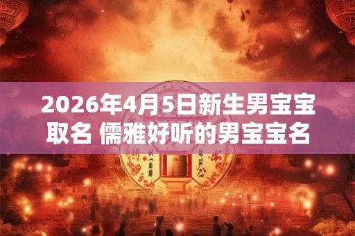 2026年4月5日新生男宝宝取名 儒雅好听的男宝宝名