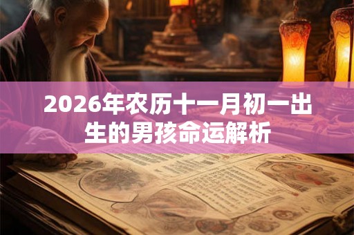2026年农历十一月初一出生的男孩命运解析