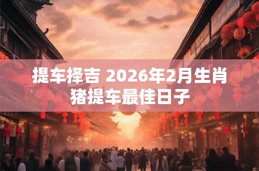 提车择吉 2026年2月生肖猪提车最佳日子