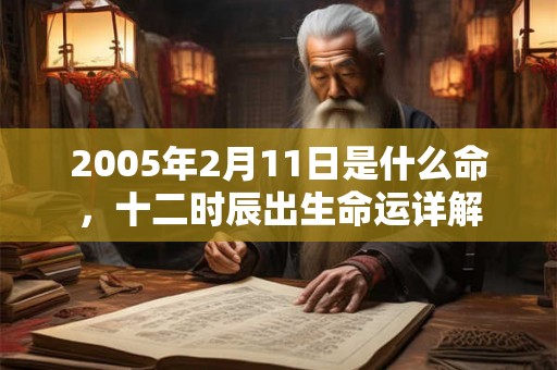 2005年2月11日是什么命，十二时辰出生命运详解