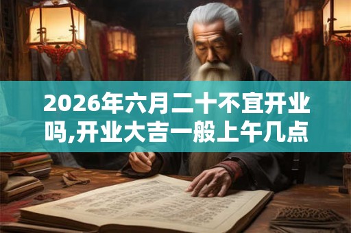 2026年六月二十不宜开业吗,开业大吉一般上午几点