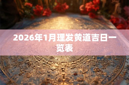 2026年1月理发黄道吉日一览表