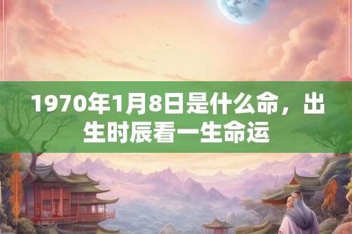1970年1月8日是什么命,出生时辰看一生命运 1970年1月8日是什么命,出生时辰看一生命运