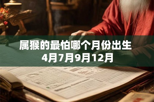 属猴的最怕哪个月份出生 4月7月9月12月
