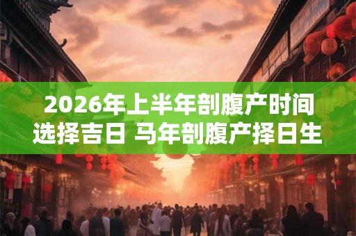 2026年上半年剖腹产时间选择吉日 马年剖腹产择日生子
