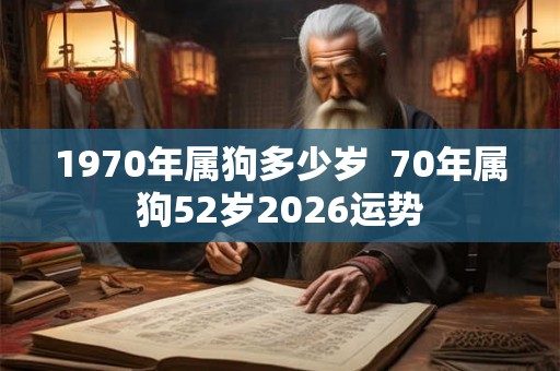 1970年属狗多少岁  70年属狗52岁2026运势