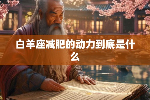 白羊座减肥的动力到底是什么
