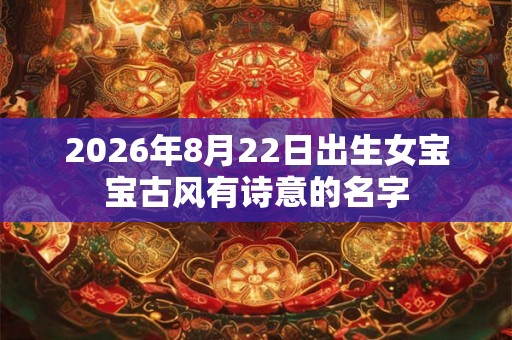 2026年8月22日出生女宝宝古风有诗意的名字