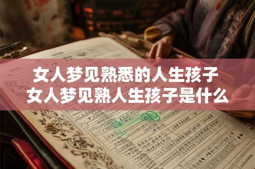 女人梦见熟悉的人生孩子 女人梦见熟人生孩子是什么意思