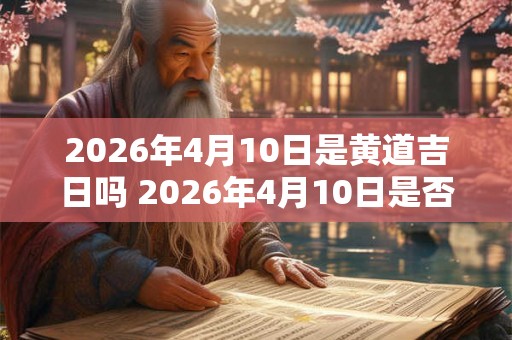 2026年4月10日是黄道吉日吗 2026年4月10日是否黄道吉日 2026年4月10日是黄道吉日吗 2026年4月10日是否黄道吉日