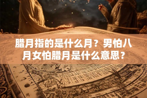 腊月指的是什么月？男怕八月女怕腊月是什么意思？