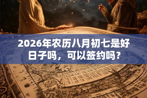 2026年农历八月初七是好日子吗,可以签约吗? 2026年农历八月初七是好日子吗,可以签约吗?