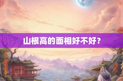 山根高的面相好不好？