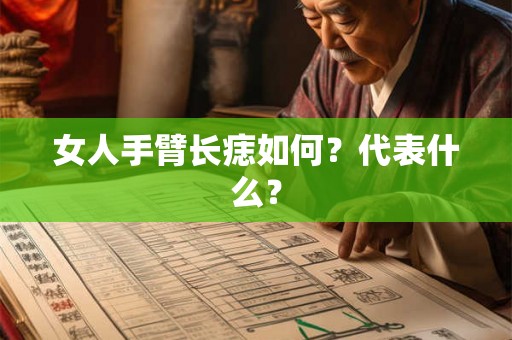 女人手臂长痣如何？代表什么？