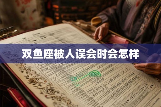 双鱼座被人误会时会怎样