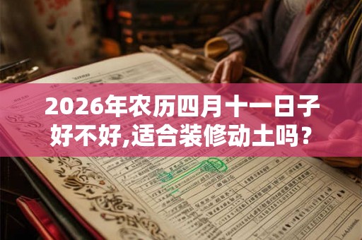 2026年农历四月十一日子好不好,适合装修动土吗？
