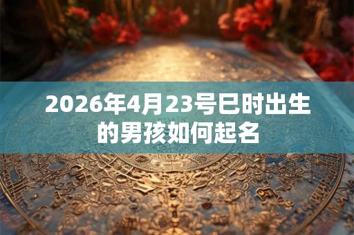 2026年4月23号巳时出生的男孩如何起名 2026年4月23号巳时出生的男孩如何起名