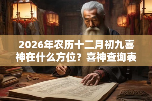 2026年农历十二月初九喜神在什么方位？喜神查询表