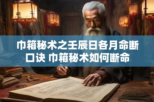 巾箱秘术之壬辰日各月命断口诀 巾箱秘术如何断命 巾箱秘术之壬辰日各月命断口诀 巾箱秘术如何断命