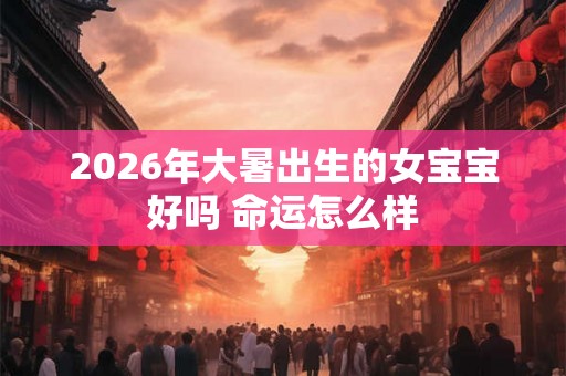 2026年大暑出生的女宝宝好吗 命运怎么样