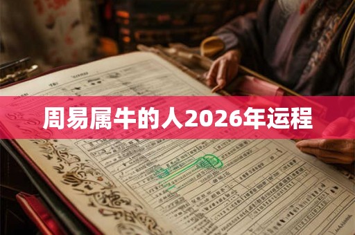 周易属牛的人2026年运程 周易属牛的人2026年运程