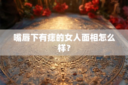 嘴唇下有痣的女人面相怎么样？