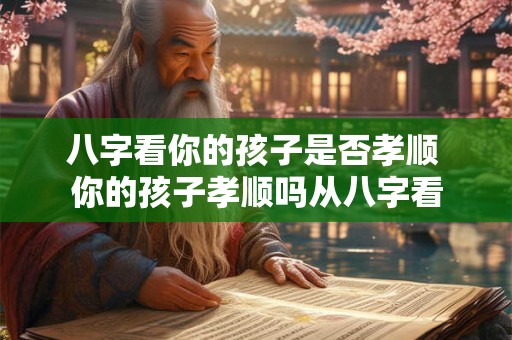 八字看你的孩子是否孝顺 你的孩子孝顺吗从八字看