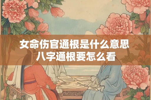 女命伤官通根是什么意思 八字通根要怎么看 女命伤官通根是什么意思 八字通根要怎么看