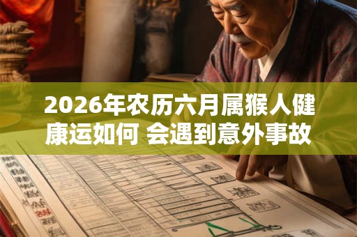 2026年农历六月属猴人健康运如何 会遇到意外事故吗 2026年农历六月属猴人健康运如何 会遇到意外事故吗