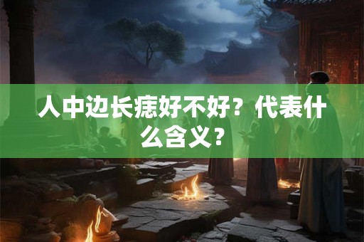 人中边长痣好不好？代表什么含义？