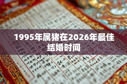 1995年属猪在2026年最佳结婚时间