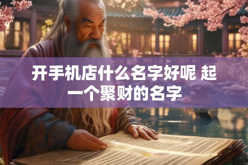 开手机店什么名字好呢 起一个聚财的名字 开手机店什么名字好呢 起一个聚财的名字